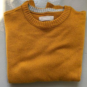Everlane Men's Cashmere Crew - yellow 100% cashmere sweater